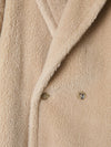Beige Capped Sleeve Teddy Bear Coat