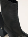 Black Interlocking CC Logo Boots With Chain Detail