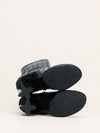 Black Eel Skin Patchwork Boots