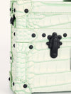 Light Green Alligator Leather Petite Malle Bag With Black HW