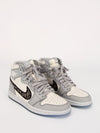 Grey & White Air Dior High Top Sneakers