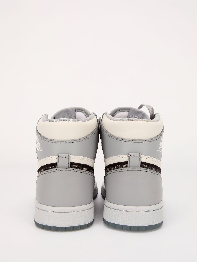 Grey & White Air Dior High Top Sneakers
