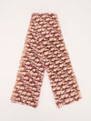 Burgundy & Cream Trotter Oblique Stole