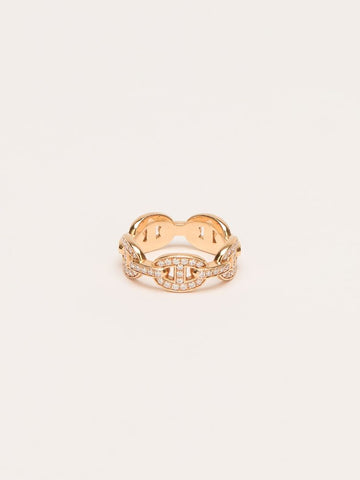 Rose Gold Chaine d'ancre Enchainee Ring