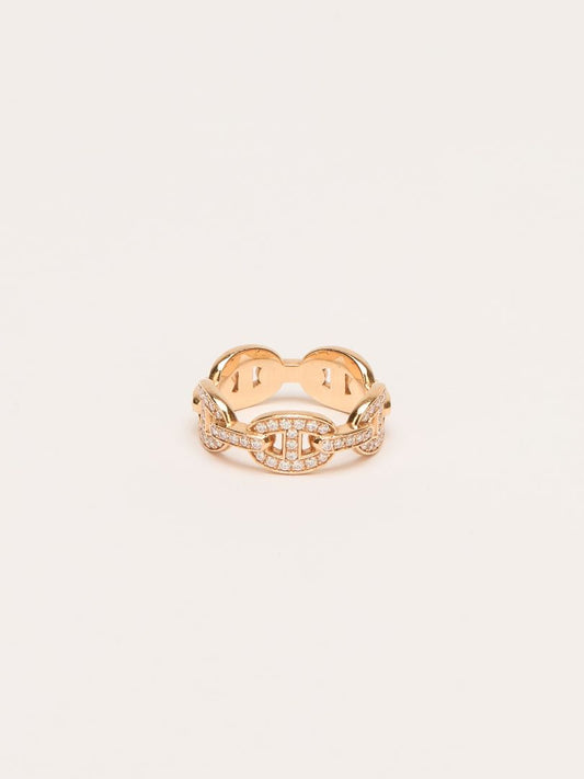 Rose Gold Chaine d'ancre Enchainee Ring