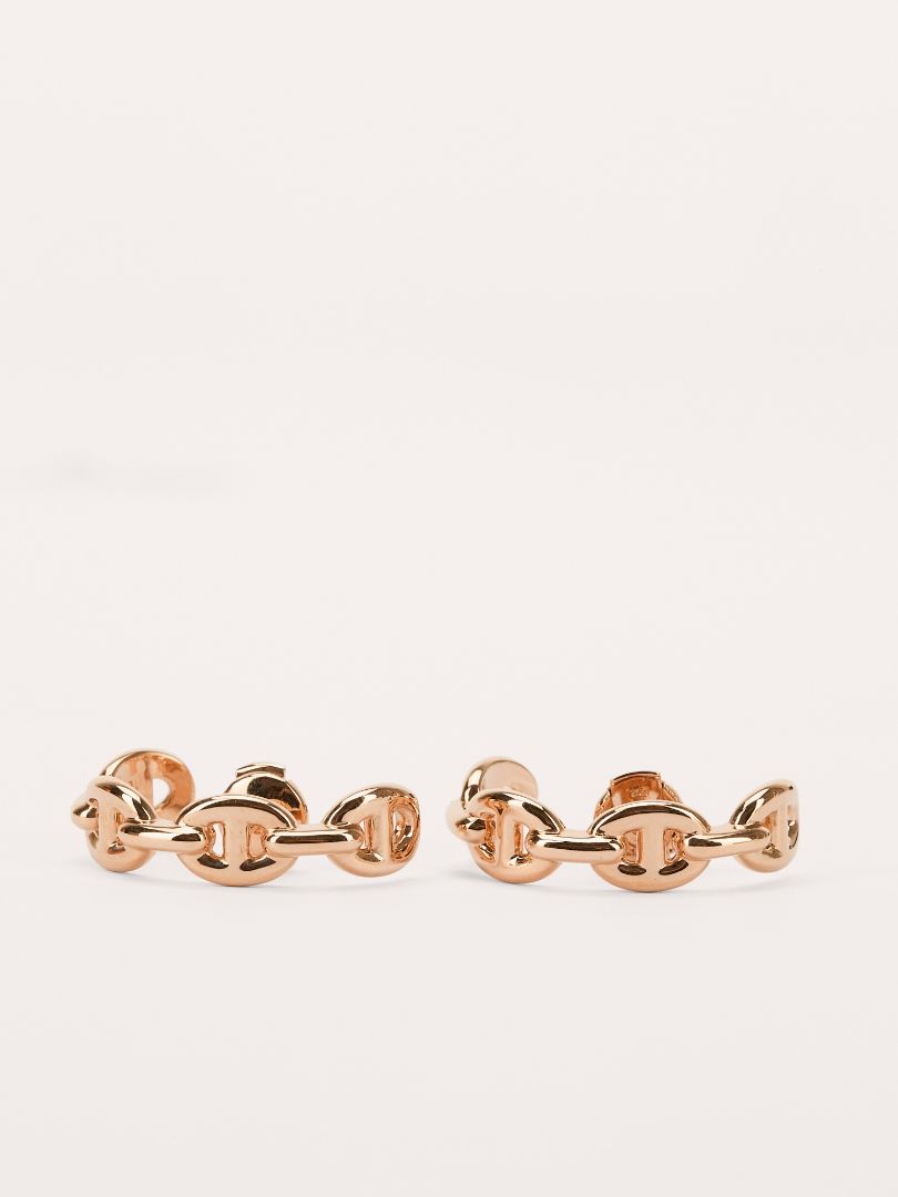 Rose Gold Chaine d'ancre Enchainee Earrings