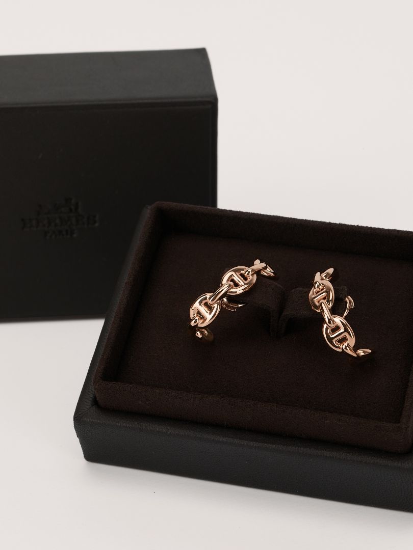 Rose Gold Chaine d'ancre Enchainee Earrings