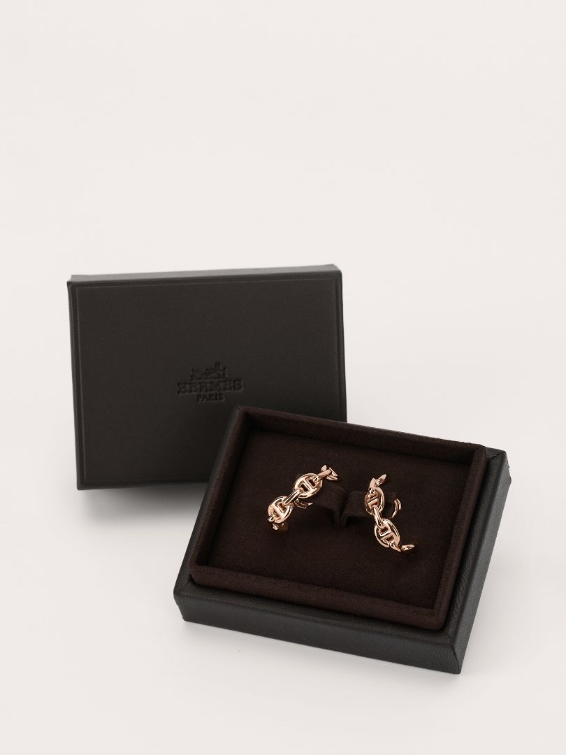 Rose Gold Chaine d'ancre Enchainee Earrings