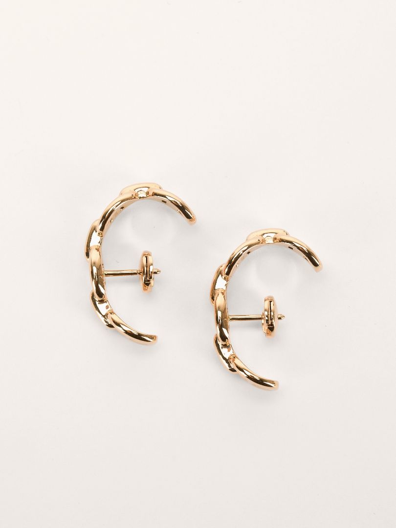 Rose Gold Chaine d'ancre Enchainee Earrings
