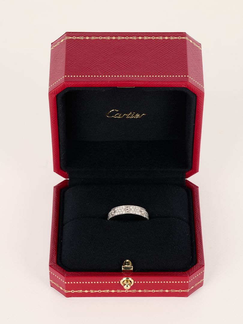 White Gold & Diamond Love Ring