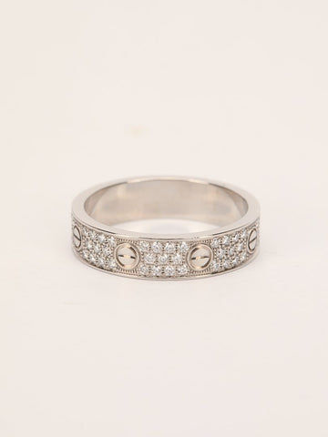 White Gold & Diamond Love Ring