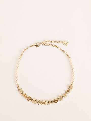 Gold Mademoiselle Pearl Choker Necklace