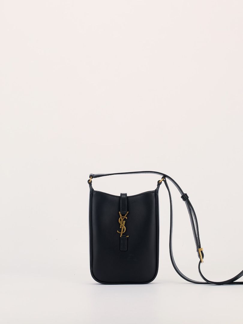 Black Crossbody Pouch with GHW