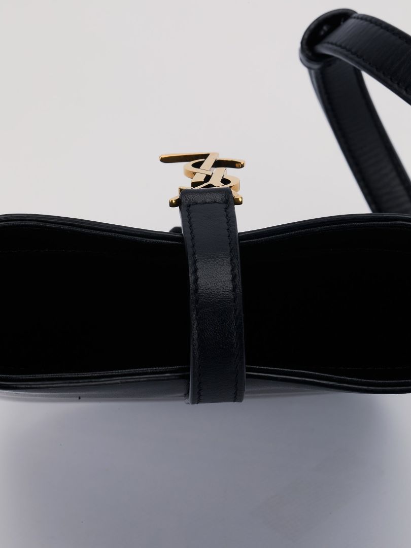 Black Crossbody Pouch with GHW