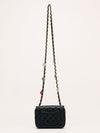 Noir Classic Mini Square Matelasse With Charm Strap