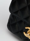 Noir Classic Mini Square Matelasse With Charm Strap