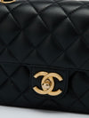 Noir Classic Mini Square Matelasse With Charm Strap