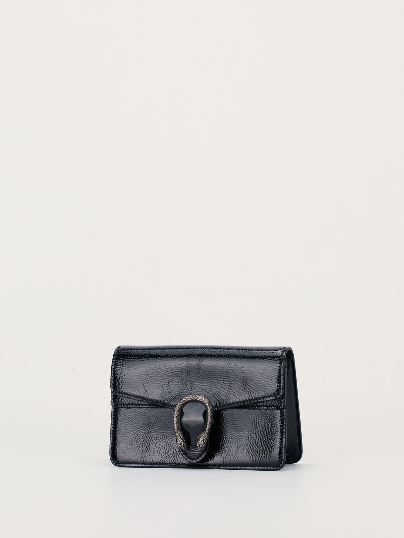 Black Patent Mini Dionysus Mini Bag with SHW