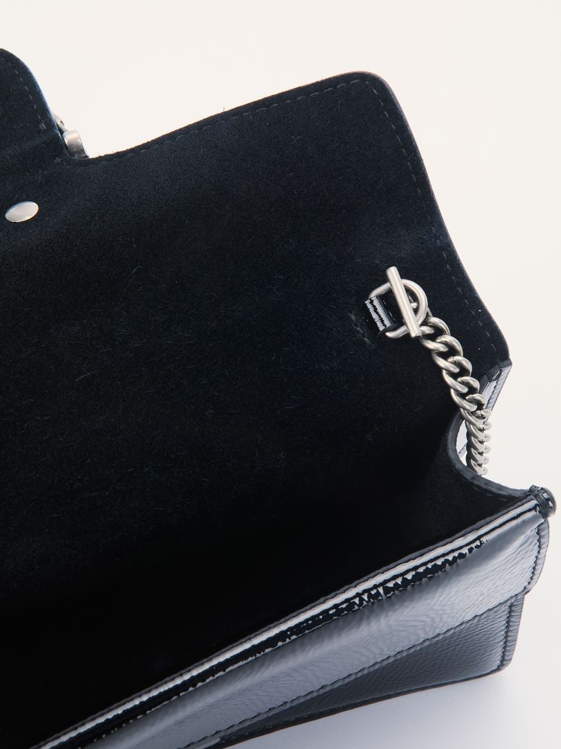 Black Patent Mini Dionysus Mini Bag with SHW