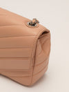 Blush Pink Small Chevron Flap Bag With SHW