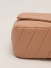 Blush Pink Small Chevron Flap Bag With SHW
