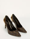 Monogram Cherie Pump with Gold Accent