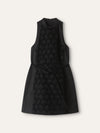 Black Belted Velvet Detail Dress