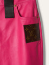 Fuchsia Yayoi Kusama Leather Trousers With GHW