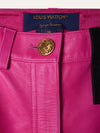 Fuchsia Yayoi Kusama Leather Trousers With GHW