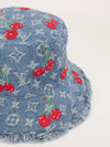 Blue Takashi Murakami Denim Cherry Bucket Hat S