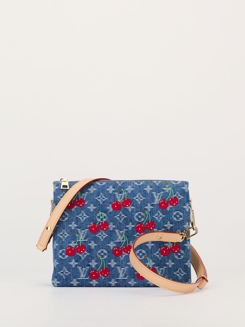 Takashi Murakami PM Cherry Coussin Denim Bag