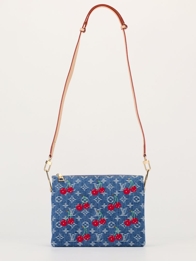 Takashi Murakami PM Cherry Coussin Denim Bag
