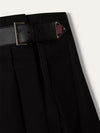 Black Re-Nylon Pleated Mini Skirt With SHW