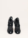 Black Resille Strass Mesh Mary Jane Boot