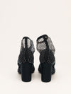 Black Resille Strass Mesh Mary Jane Boot