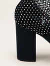 Black Resille Strass Mesh Mary Jane Boot