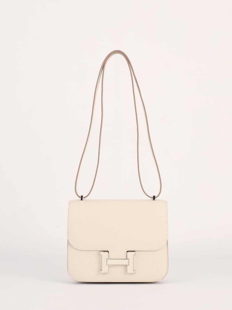 Constance 18 Craie Veau Epsom With Laque Hardware 2025 K Stamp