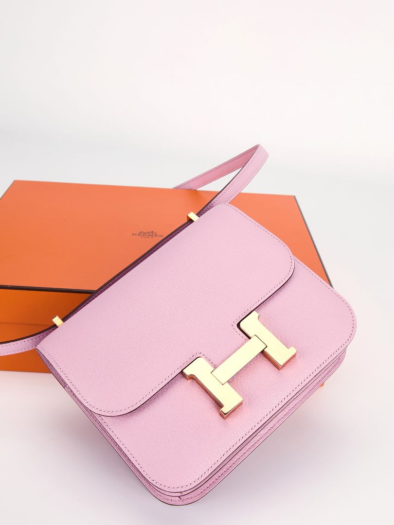Constance 18 Mauve Sylvestre Chevre Mysore Leather With Rose Gold Hardware 2022 U Stamp