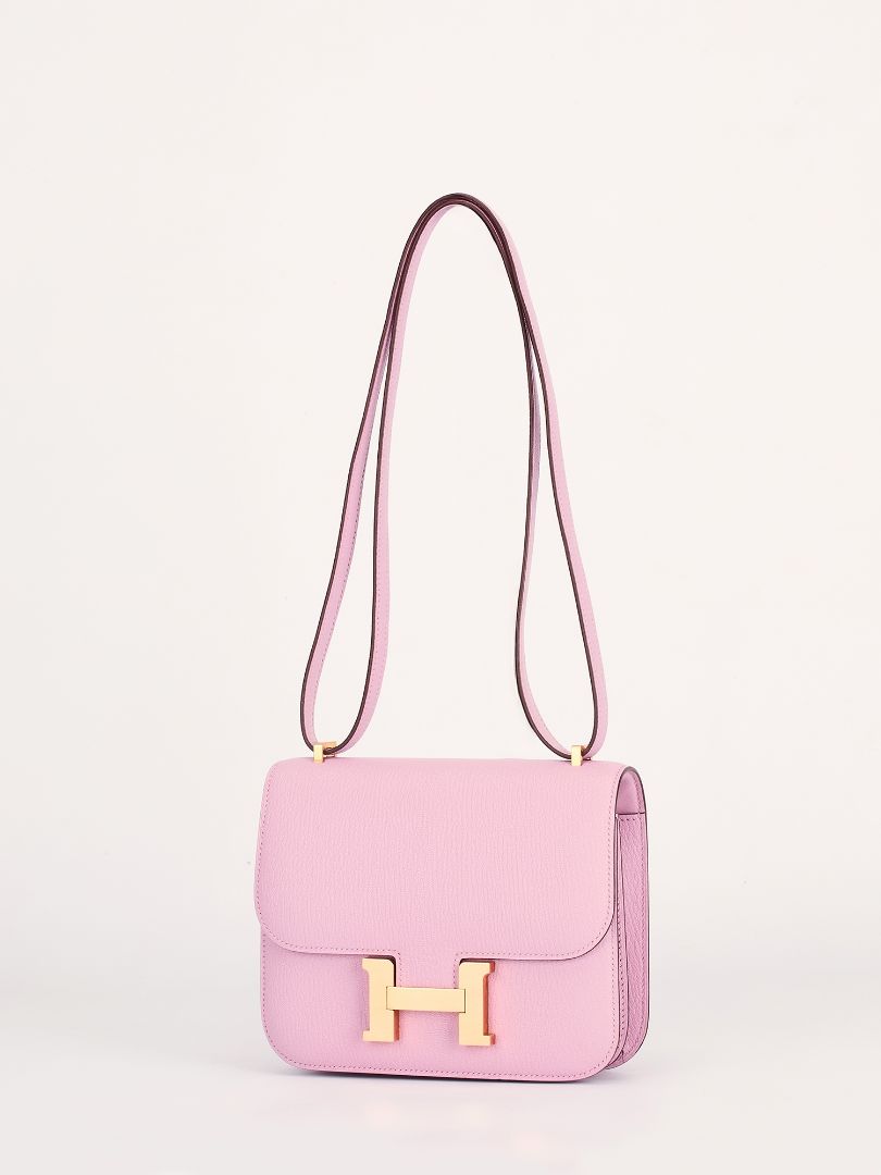 Constance 18 Mauve Sylvestre Chevre Mysore Leather With Rose Gold Hardware 2022 U Stamp