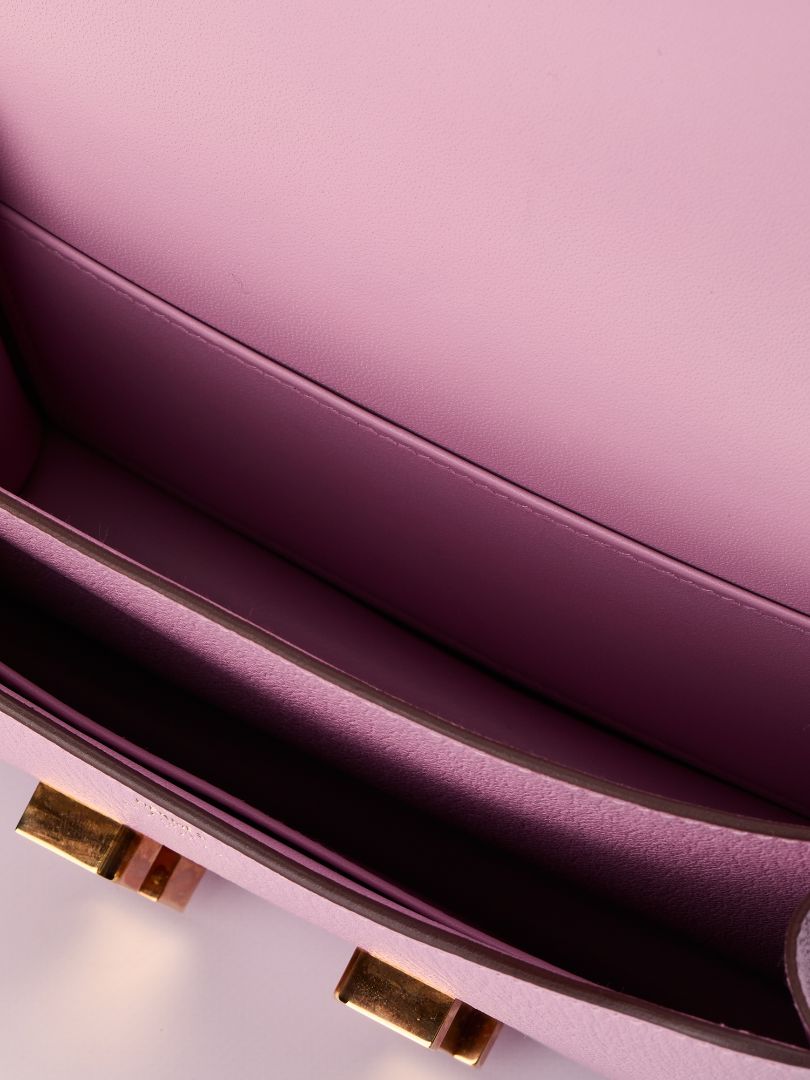 Constance 18 Mauve Sylvestre Chevre Mysore Leather With Rose Gold Hardware 2022 U Stamp
