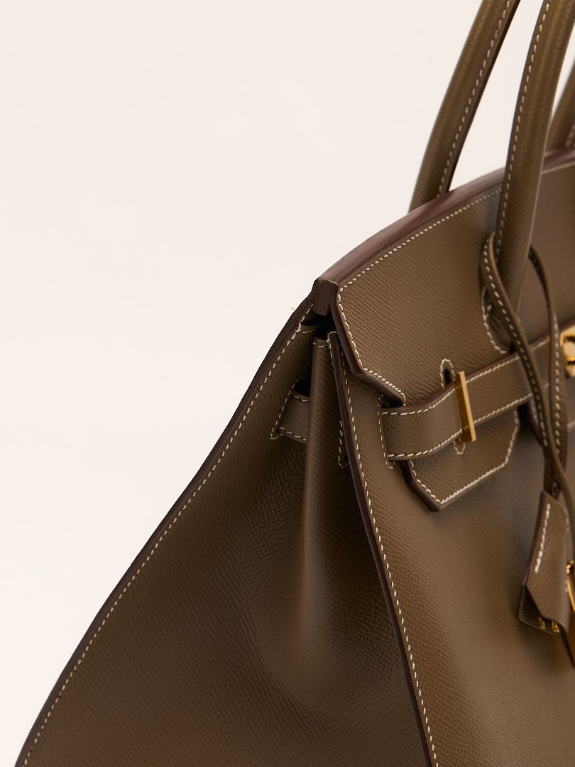 Birkin 35 Etoupe Veau Sellier Epsom With GHW 2021 Z Stamp