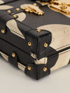 Black & White Patterned Petite Malle With GHW