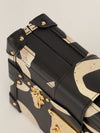 Black & White Patterned Petite Malle With GHW