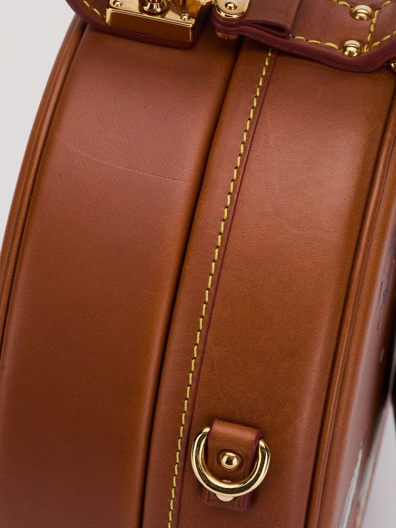 Brown Petite Boite Chapeau Catogram Bag With GHW