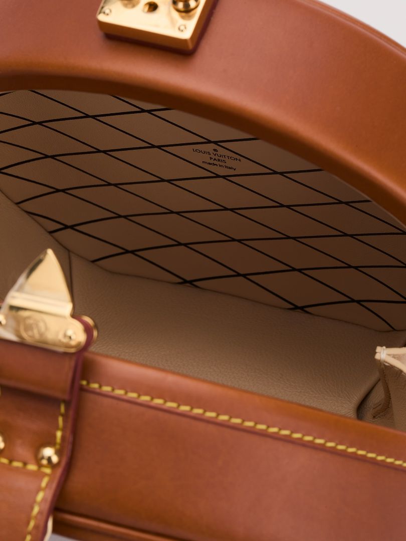 Brown Petite Boite Chapeau Catogram Bag With GHW