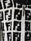Black & White FF Fur Monogram Bomber Jacket