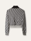 Black & White FF Fur Monogram Bomber Jacket