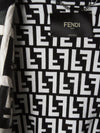 Black & White FF Fur Monogram Bomber Jacket