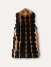 Black & Brown Fox Fur Vest