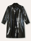 Brown & Multi Patent Leather Monogram Coat